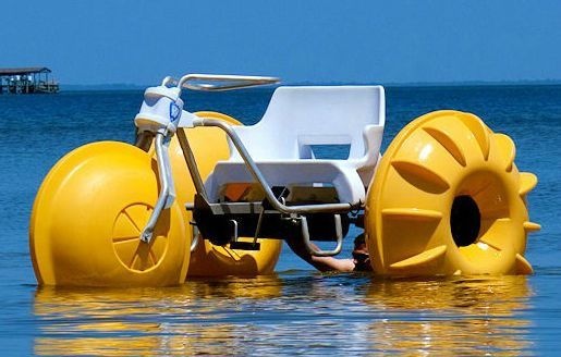 قایق تفری-پدالی طرح دوچرخه-سه چرخه فایبرگلاس